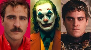 Joaquin Phoenix em Ela, Coringa e Gladiador (Fotos: Divulgação)