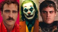 Joaquin Phoenix em Ela, Coringa e Gladiador (Fotos: Divulgação)