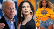 Joe Biden (Foto: Drew Angerer/Getty Images)/ Anitta (Foto: Pedro Fiúza Nur / PhotoSipa USA / AP)/ Beyoncé (Foto: Kevin Winter/Getty Images)