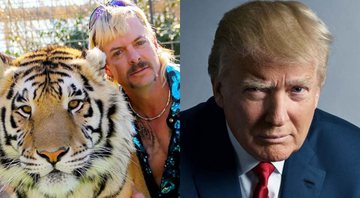 Joe Exotic e Donald Trump (Foto 1: Divulgação/ Foto 2: Mark Seliger)