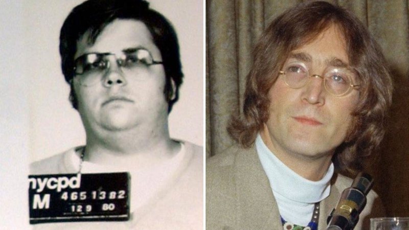 Mark David Chapman em 1980 (Foto: Reprodução / CNN / Reuters) e John Lennon (Foto: AP)