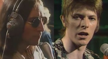 John Lennon e David Bowie no programa The Old Grey Whistle Test (Foto: Reprodução)