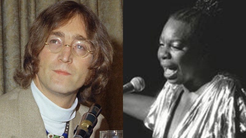 John Lennon e Nina Simone (Foto 1: AP/ Foto 2: AP)