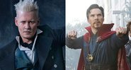 Johnny Depp em Animais Fantásticos e Benedict Cumberbatch em Vingadores: Guerra Infinita