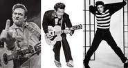 Johnny Cash, Chuck Berry e Elvis Presley (Fotos 1 e 2: AP; Foto 2: Gilles Petard / Redferns)