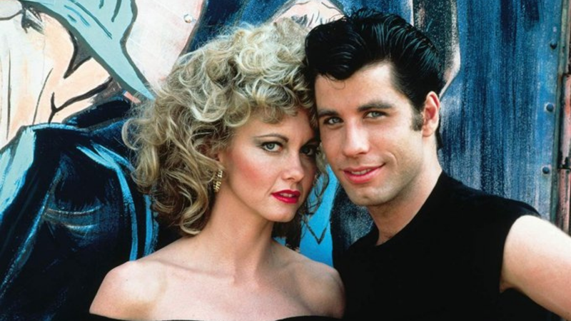 Olivia Newton e John Travolta em Grease - Nos tempos da Brilhantina. (Foto: reprodução)