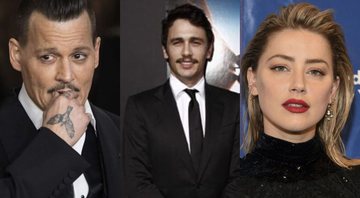 Jonnhy Depp (Foto: Vianney Le Caer / Invision / AP), James Franco (Foto: AP) e  Amber Heard (Foto: Evan Agostini / Invision / AP)