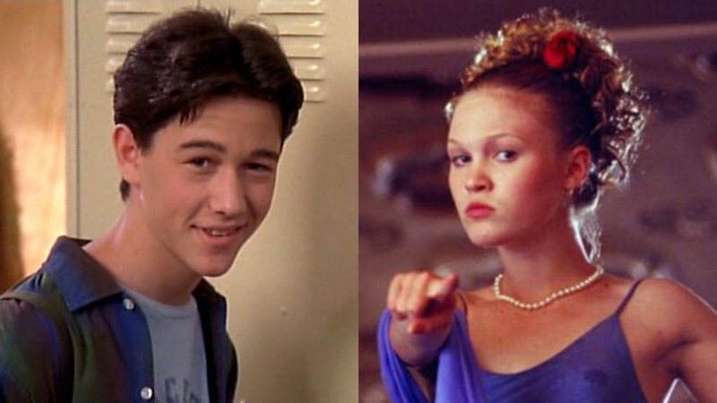 Joseph Gordon-Levitt e Julia Stiles em 10 Coisas que Eu Odeio em Você (Fotos: Divulgação)