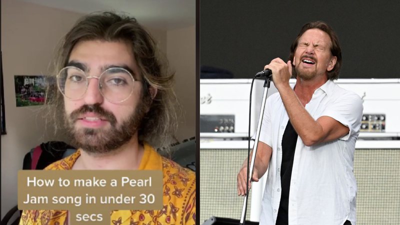 @juanmarcodeguardo (Foto: Reprodução / TikTok), Eddie Vedder (Foto: Getty Images)