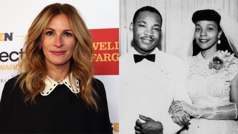 Julia Roberts (Foto: Jonathan Leibson/Getty Images for GLSEN) e Martin Luther King Jr. e Coretta Scott King (Foto: Globe File Photo)