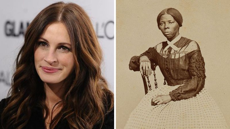 Julia Roberts e Harriet Tubman (vida real) (Foto 1: AP e Foto 2: Wikicommons)