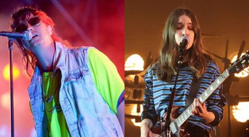 Julian Casablancas e Danielle Haim (Foto: Henrik Josef Boerger / Katie Darby / Invision / AP)