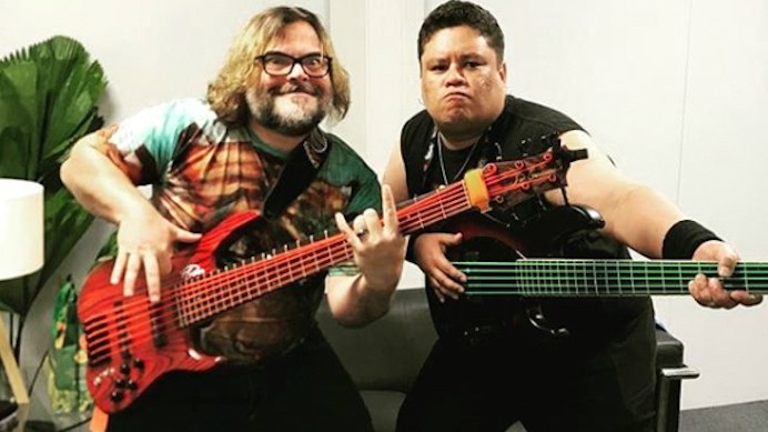 Jack Black e Júnior Groovador (Foto: Reprodução/Instagram)