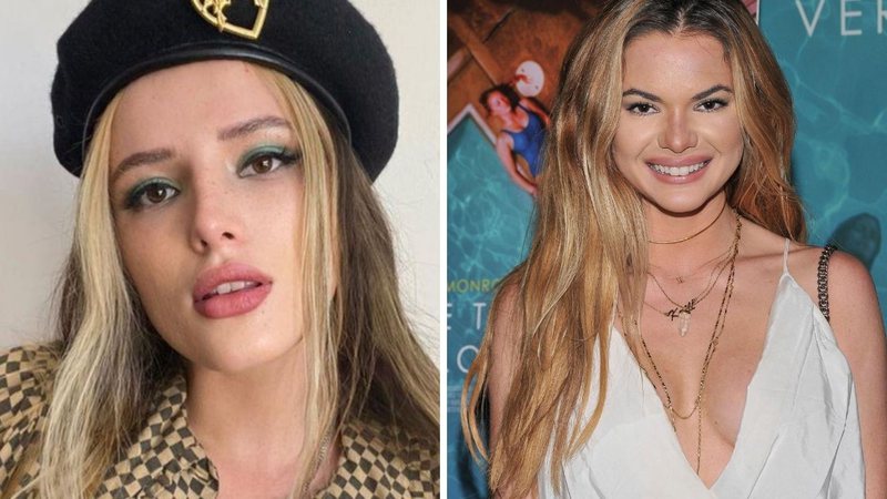 Bella Thorne nas redes sociais (Foto: Reprodução/Instagram) e Kaili Thorne (Foto: Sipa USA via AP)