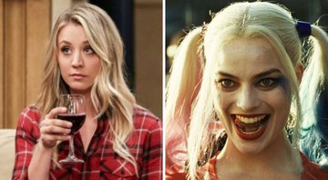 Kaley Cuoco em The Big Bang Theory e Margot Robbie como Harley Quinn (Foto: Reprodução/Warner)