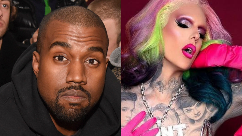 Kanye West (Getty Images/ Vivien Killiea)/ Jeffree Star (reprodução/ Instagram)