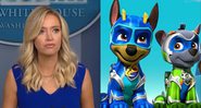 Kayleigh McEnany (Foto: Reprodução / Twitter) e Patrulha Canina (Foto: Reprodução)