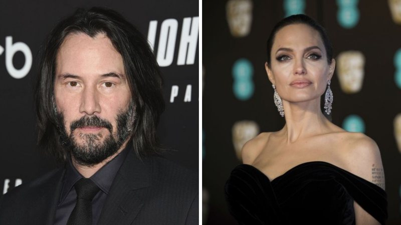 Keanu Reeves (Foto: Evan Agostini Invision/AP) e Angelina Jolie (Foto: Invision/AP)