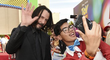 Keanu Reeves, na pré-estreia de Toy Story 4.