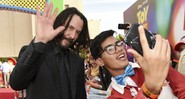 Keanu Reeves, na pré-estreia de Toy Story 4.