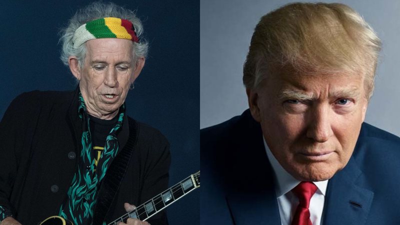 Keith Richards e Donald Trump, presidente dos EUA (Foto 1: Foto:Sipa/AP Images | Foto 2: Mark Seliger)