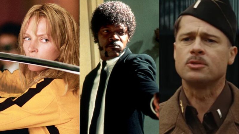 Kill Bill, Pulp Fiction e Bastardos Inglórios (Foto 1: Reprodução/ Foto 2: Reprodução/ Foto 3: Reprodução/IMdB)