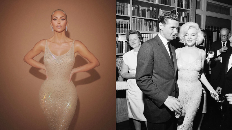 Kim Kardashian e Marilyn Monroe: o mesmo vestido, 60 anos depois - Reprodução/Instagram