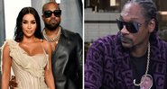 Kim Kardashian e Kanye West e Snoop Dogg (Foto 1: Frazer Harrison / Getty Images e Foto 2: Reprodução)