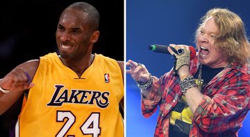 Kobe Bryant e Axl Rose (Foto 1 : Chris Carlson / AP e Foto 2: Mark Allan / AP)