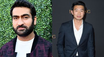 Kumail Nanjiani, ator de Eternos (Foto: Emma McIntyre / Getty Images) / Simu Liu, de Shang-Chi e a Lenda dos Dez Anéis (Foto: George Pimentel / Getty Images)