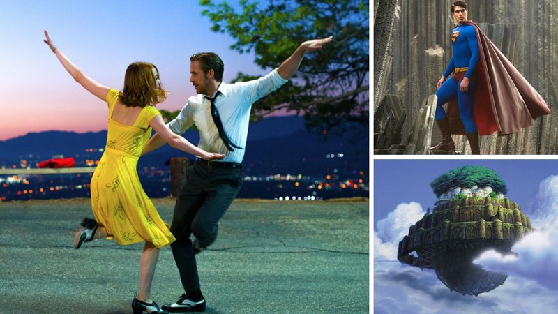 La La Land: Cantando Estações, Superman: O Retorno e O Castelo no Céu (Fotos: Divulgação / Netflix)