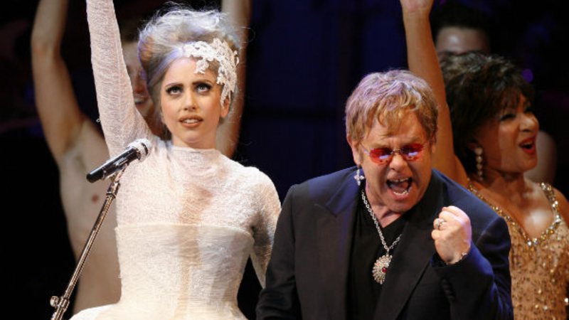 Lady Gaga e Elton John (Foto: AP Images)