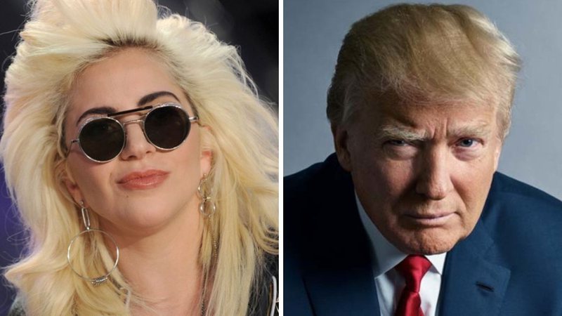 Lady Gaga (Foto: Dennis Van Tine/AP) e Donald Trump, presidente dos EUA (Foto: Mark Seliger)