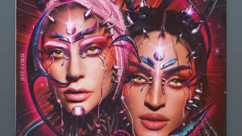 Lady Gaga publicou arte com Pabllo Vittar (Foto: Jeff Corsi/Reprodução/Instagram)