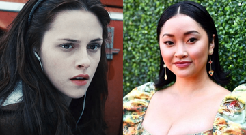 Kristen Stewart como Bella Swan em Crepúsculo (Foto: Divulgação) e Lana Condor (Foto: Emma McIntyre / Getty Images)