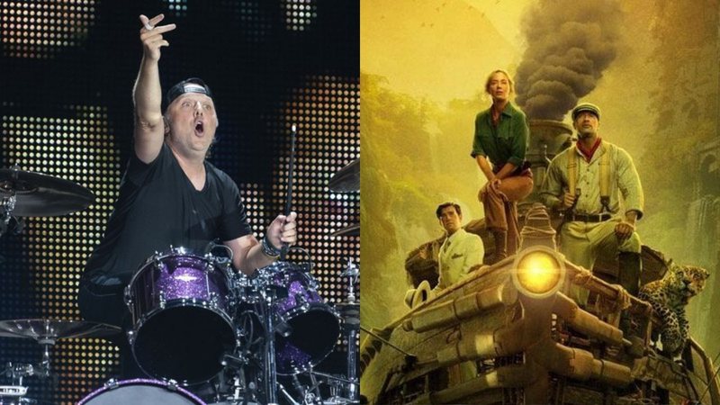 Montagem de Lars Ulrich (Foto: Sven Hoppe/picture-alliance/dpa/AP Images) e Jungle Cruise (Foto: Divulgação)