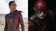 Lauren Ridloff em Eternos (Foto: Sophie Mutevelian/Marvel) / Ezra Miller como Flash em Liga da Justiça (Foto: Divulgação)