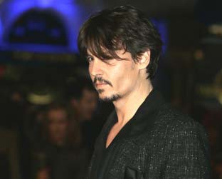 Johnny Depp na première de <i>Sweeney Todd</i> em Londres, na semana passada - Alastair Grant/SP