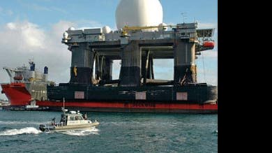 A plataforma de petróleo que virou o SBX, o maior radar de defesa do mundo - AP/Imageplus