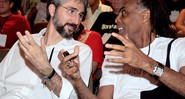 Demian Fiocca, presidente do BNDES, e Gilberto Gil, o ministro da Cultura: papo-cabeça em Recife - Geraldo Gonçalves/Divulgação