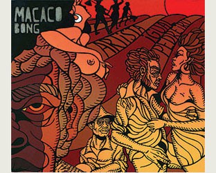 Capa do álbum <i>Artista Igual Pedreiro</i>, debut do trio Macaco Bong - Reprodução