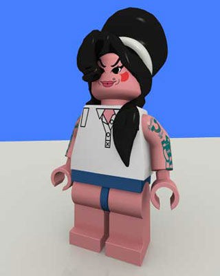 Amy Winehouse é uma das personalidades que se transformou em Lego - Reprodução