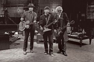 Jack White, The Edge e Jimmy Page duelam com seus instrumentos - ERIC LEE/STEEL CURTAIN PICTURES