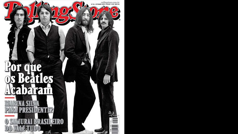 Os Beatles estampam a capa da edição de setembro da <i>Rolling Stone Brasil</i>