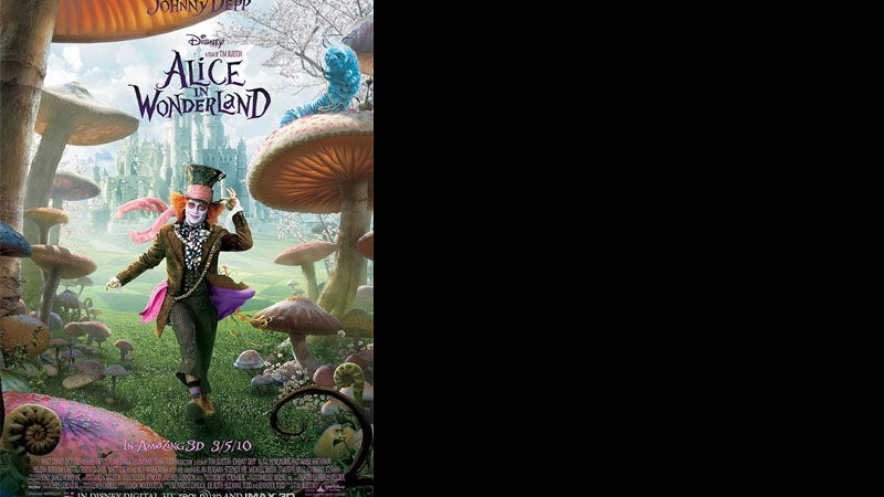 Johnny Depp dá vida ao Chapeleiro Maluco em <i>Alice no País das Maravilhas</i> - Reprodução