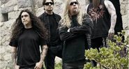 POSE DOS GUERREIROS (Da esq. para dir.) Tom Araya, Dave Lombardo; Jeff Hanneman e Kerry King