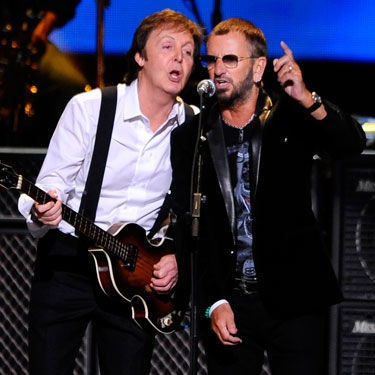 Ringo Starr e Paul McCartney em evento beneficente organizado por David Lynch, em abril de 2009 - AP