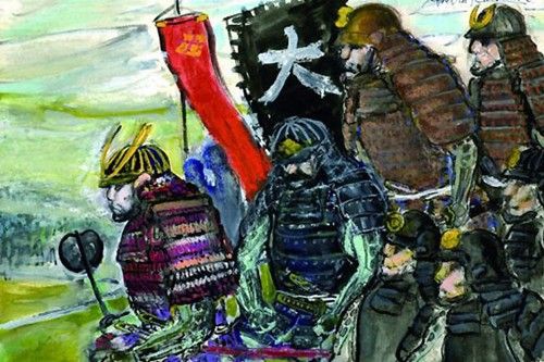 Um dos desenhos e Akira Kurosawa incluidos na mostra <i>Kurosawa - Criando Imagens para Cinema</i> - Divulgação