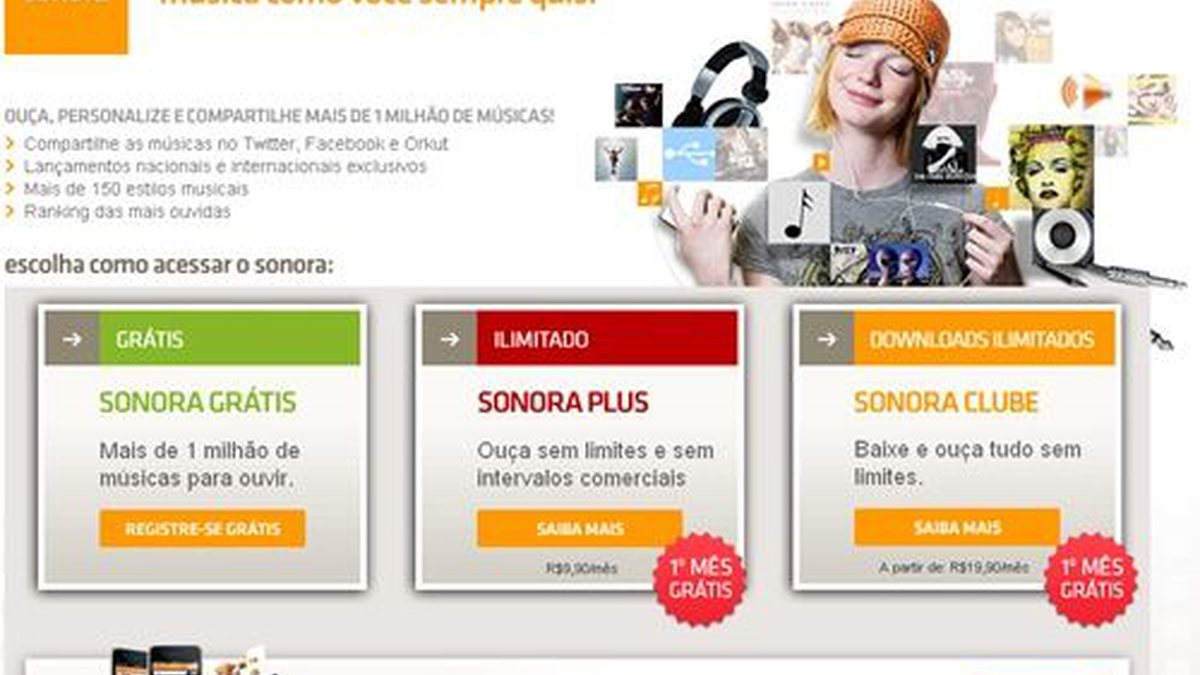 Sonora traz novos planos com direito a download permanente - Reprodução