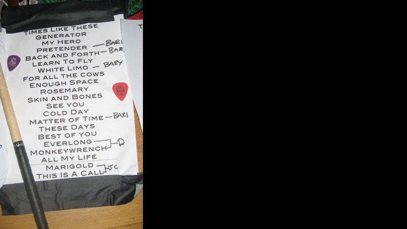 Setlist do show secreto do Foo Fighters - Reprodução